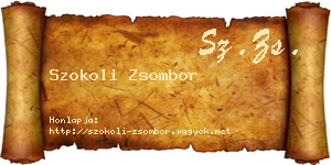 Szokoli Zsombor névjegykártya